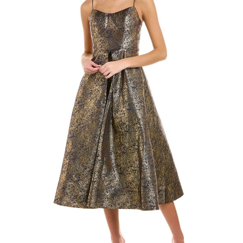 BNWT! Bariano Layla Scoop Neck Tea Length Dress – Pockets – AUS 8 / US 4